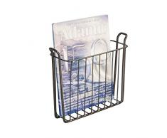 InterDesign Classico Portariviste a Parete, Metallo, Marrone, 26.5x9x21.5 cm