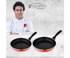 San Ignacio Sunset Set di 2 padelle Ã26/28 cm in acciaio smaltato a induzione, carbonio