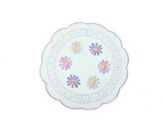 Bellanda 3090 â 30 rotondo tovaglietta Primavera ricami di alta qualità , poliestere, effetto, circa 30 cm, viola/Margeriten grossolana/champagne
