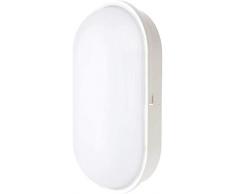 Velamp Tartaruga-XXL2 Applique/Plafoniera LED Ovale 1600 Lumen (20W). Installazione Facile con connettore Easy. Ideale per Interno o Esterno (IP65). Luce Naturale 4000K, Grigio Chiaro