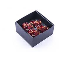 LegendArte LH-020 Allacciatovaglioli Anelli Portatovaglioli Gioiello, Metallo/Vetro/PVC, Multicolore, 19x8x7 cm, 4 unitÃ
