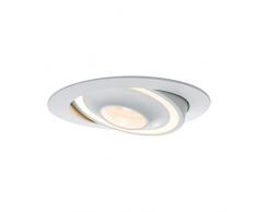 Paulmann 92909 Led Drip Faretto da Incasso Piatto 8 W Faretto da Soffitto Bianco da Incasso Dimmerabile E Orientabile da Soffitto a Incasso, In Alluminio, 8 W