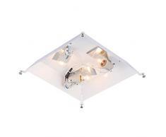 Sulion Base quadrata Plafoniera 40 cm 3 L bianco