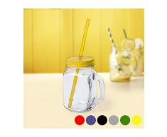 BigBuy Cooking Caraffa con Coperchio e Cannuccia (500 ml) 145494.