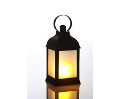 Flower Power - Lanterna LED FIRE DOM, in plastica, nero, 15,3 x 13,3 x 35,7 cm