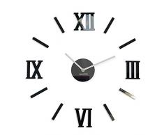 FLEXISTYLE Orologio da Parete Fai da Te Salotto Tondo Moderno Admirable 3 Decorativo Silenzioso 50-75 cm