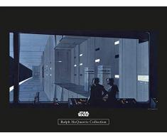 Komar Star Wars Classic RMQ Death Star Control - Decorazione da Parete per cameretta dei Bambini, Stampa Artistica, Disponibile in 3 Misure, Multicolore, WB132-40x30