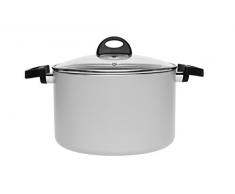 Berghoff Eclipse Antiaderente pentole pentola con Coperchio in Vetro, Colore: Grigio Chiaro, 24Â cm/6.6Â l