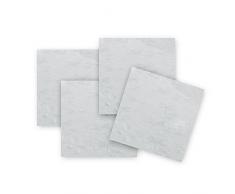Comptoir du linge lpr01001-Lotto di 2 tovaglioli da tavola, in Poliestere/Cotone, 50 x 50 x 0,5 cm, 100% Poliestere/Effetto Cotone. Peso 210 g/m2, Bianco, 50 x 50 x 0,5 cm