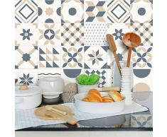 Ambiance-Live Piastrelle adesive per Parete, Tipo azulejos, 20 x 20 cm, 24 Pezzi