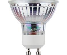 Mueller della luce 400282Â a +, Retro della lampada LED riflettore sostituisce 45Â W, Vetro, 5Â Watts, GU10, Argento, 5Â x 5Â x 5.3Â cm