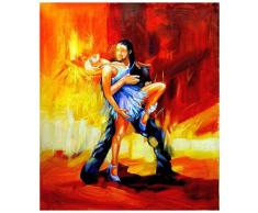 LegendArte Olio su Tela - Quadro su Tela Dipinto a Mano - Artistica Leggerezza, cm. 50x60 - Quadro Moderno Soggiorno