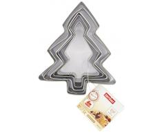 Zenker 44814 - Set di 5 formine per Biscotti di Zucchero, tagliapasta in Acciaio Inox, 7,5-12 cm, Colore: Argento