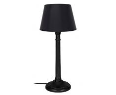 Tosel 65298Â lampada comodino, 1Â Luce, legno, E14, 40Â W, Nero, 16Â x 38,5Â cm