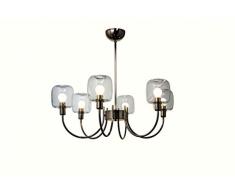SP Light and Design Diva Sospensione 6 L B, Struttura Oro, Vetro Trasparente Lampada 4 W
