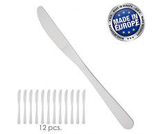 ORYX Murano Coltello Tavolo, Acciaio, Argento, 20Â x 5Â x 5Â cm, 12Â Pezzi