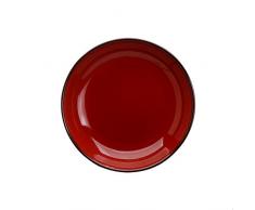 Avet Spain Set di Piatti Fondi, Gres 20.5x20.5x4 cm Rosso