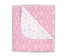 Jollein 514-522-65119 - Coperta in tessuto non tessuto per bambini, motivo: Graphic, colore: malva, taglia 100 x 150 cm.