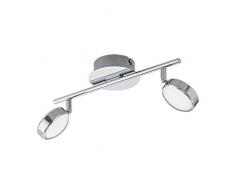 EGLO SALTO Barra da parete/plafone a 4W LED in Acciaio, cromo/plastica, satin