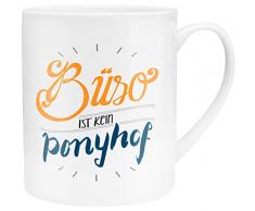 GRUSS & CO Die Geschenkewelt 45400 XL-Tasse mit Design BÃ¼ro Ist Kein Ponyhof, Porzellan, in Geschenk-Verpackung, 60 cl Tazza Ufficio Confezione Regalo, Porcellana, Multicolore, 9.5 cm