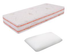 MiaSuite MATERASSO SINGOLO SFODERABILE MEMORY FOAM 6 CM 90X195 ALTO 25 CM + CUSCINO LATTICE ALTO 12 CM RELAX ORTOPEDICO