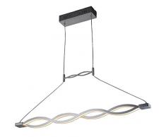 Interfan Arge lampada da soffitto LED regolabile in altezza, grigio