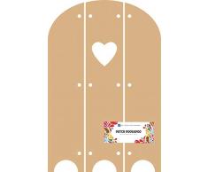 Dutch Doobadoo 460440110 - Trittico in MDF con cuori, 4 mm, 19 x 6,5 cm