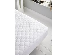 Mila Rosa Cloud protezione materasso, composizione in microfibra 100% poliestere e una cara PVC imbottito 72Â g/m2, Bianco, Letto da 150Â cm