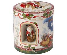 Villeroy & Boch Christmas Toys Pacchetto Regalo Grande, Rotondo, Babbo Natale, Porcellana, Bianco/Rosso, 21x0.1x0.1 cm