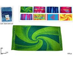 DUE ESSE 2 PZ Telo Mare Cotone 90 X 170 CM Colori Ass.Ti, 100%, Assortiti