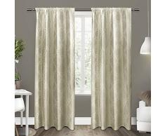 Exclusive Home Como Rod Pocket Window Curtain Panels, Poliestere, Wheat, 96 x 54 x 0.2 cm