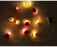 Out of the blue Ghirlanda, Cappellino di Natale, con 10 LED Bianco Caldo, Multicolor, L: ca. 1,40 m