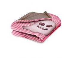Emoji You Are Phantastic Noa Coperta in Pile, Poliestere, Rosa, Singolo, 190Â x 120Â x 3Â cm