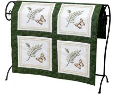 Janlynn-Kit Punto Croce Trapunta in Metallo, con Motivo a Blocchi, Colore: Felce e Farfalle