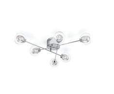 Philips Lighting Coda Lampada da Soffitto Plafoniera per Soggiorno, Salotto, Design Moderno - 6 Lampadine Attacco G9 Lampadine Incluse