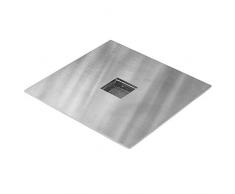 amabienteÂ âÂ Design Candles 4871Â Classic Piazza Candelabro cte1, Acciaio Inossidabile, Argento, 9Â x 9Â x 1Â cm