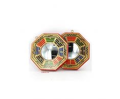 lachineuse Bagua Tradizionale â Feng Shui di Protezione â Specchio concavo â 10,5 cm di Diametro