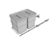 Sige Cestello Pattumiera Differenziata Estraibile, Grigio, 400 Mm