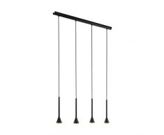 EGLO 97605 lampada a sospensione Nero, Oro GU10 5 W LED A++,E