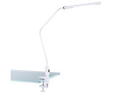 Trio Leuchten Trio 522520101 Lampada a LED da Tavolo, con Morsetto Bianco 3.6 W, Unica