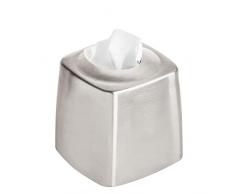 iDesign Austin Fazzoletti di Carta, Porta Veline in Acciaio Inossidabile Spazzolato per Bagno o Camera da Letto, Metallo, Argento Opaco, 14.9 x 14.9 x 15.7 cm