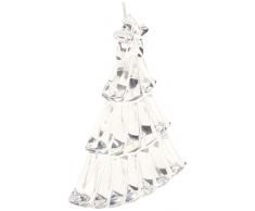 Crystaljulia 04722 - Albero di Natale in Cristallo al Piombo, 7 cm, Colore: Trasparente