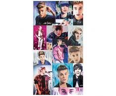 Imagicom Celebrity Icons Murale Adesivo Bieber, Tessuto, Blu, 200x100x0.1 cm