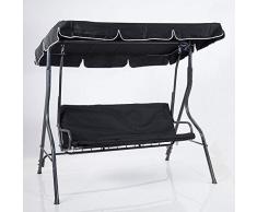 DiKasa Dondolo Acciaio Grigio 170X115 Tessuto POLYESTERE Nero