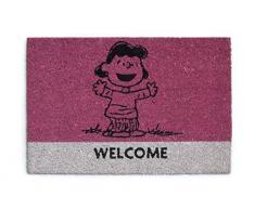 Excelsa 50446 Peanuts Zerbino Lucy, Fibra di cocco, Fucsia, 40 x 60 cm