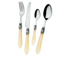 BUGATTI oxbam s3265Â OxfordÂ âÂ Set di Posate, 49Â Pezzi Servizio da tavola, Acciaio Inox/ABS Avorio 52Â x 37,5Â x 16Â cm