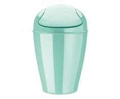 Koziol - Pattumiera con Coperchio Basculante, in plastica termoplastica, Misura M, Colore: Turchese