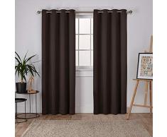 Exclusive Home Tende Tenda a Pannello in Rasatello, Coppia, Espresso, 52Â x 243,8Â cm, Pezzi
