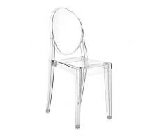 Kartell Victoria Ghost - Sedia in policarbonato Trasparente, 38 x 52 x 89 cm