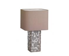 Honsel, lampada da tavolo in metallo, Ceramica, Cappuccino/Weiß, E27 46W 230V